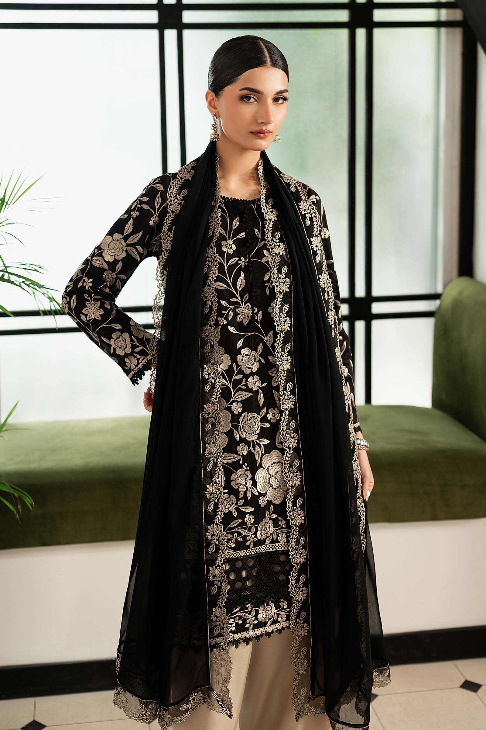 Maria B 3 Piece Embroidered Lawn Suit