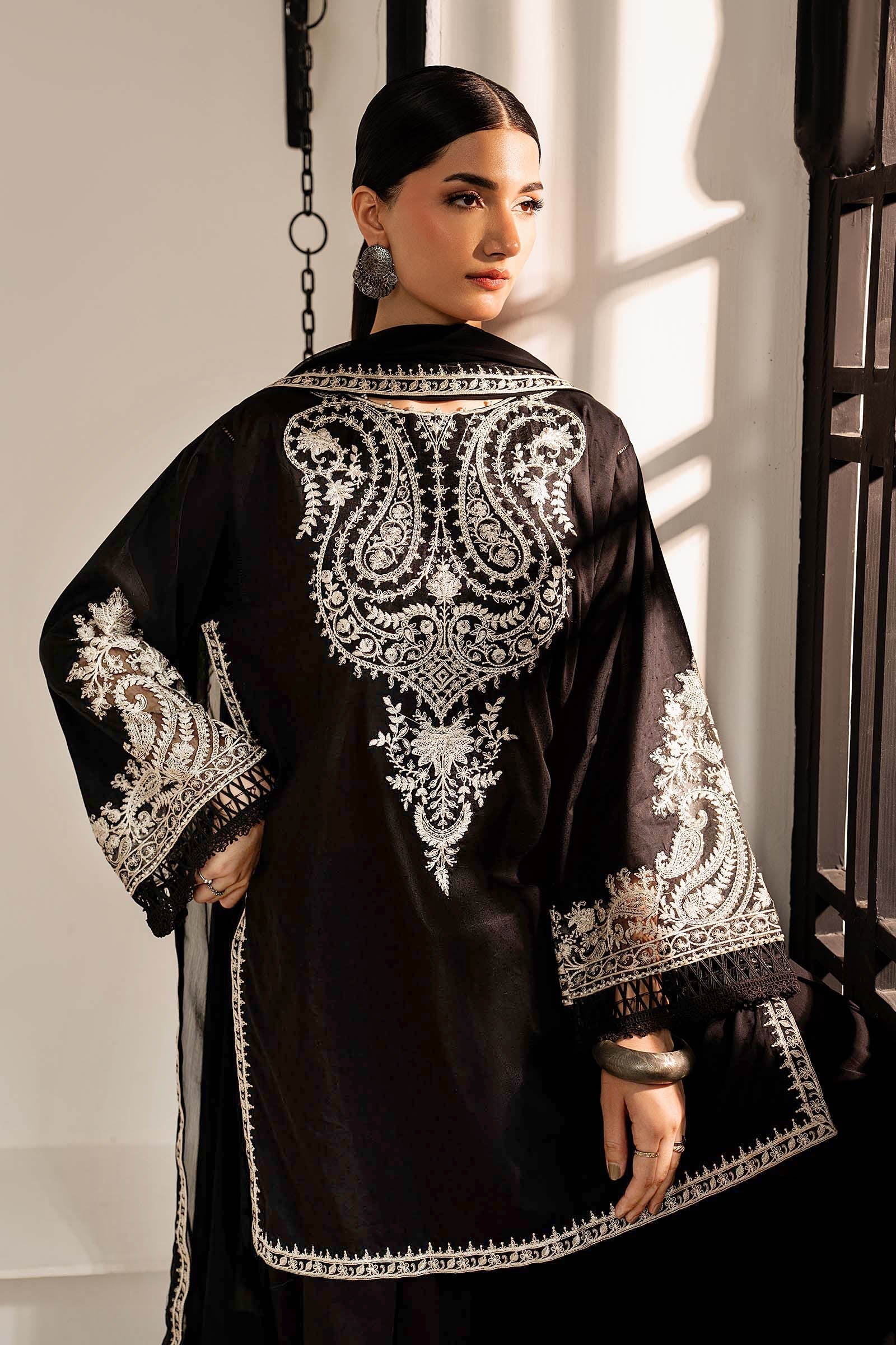 Maria B 3 Piece Embroidered Dobby Lawn Suit