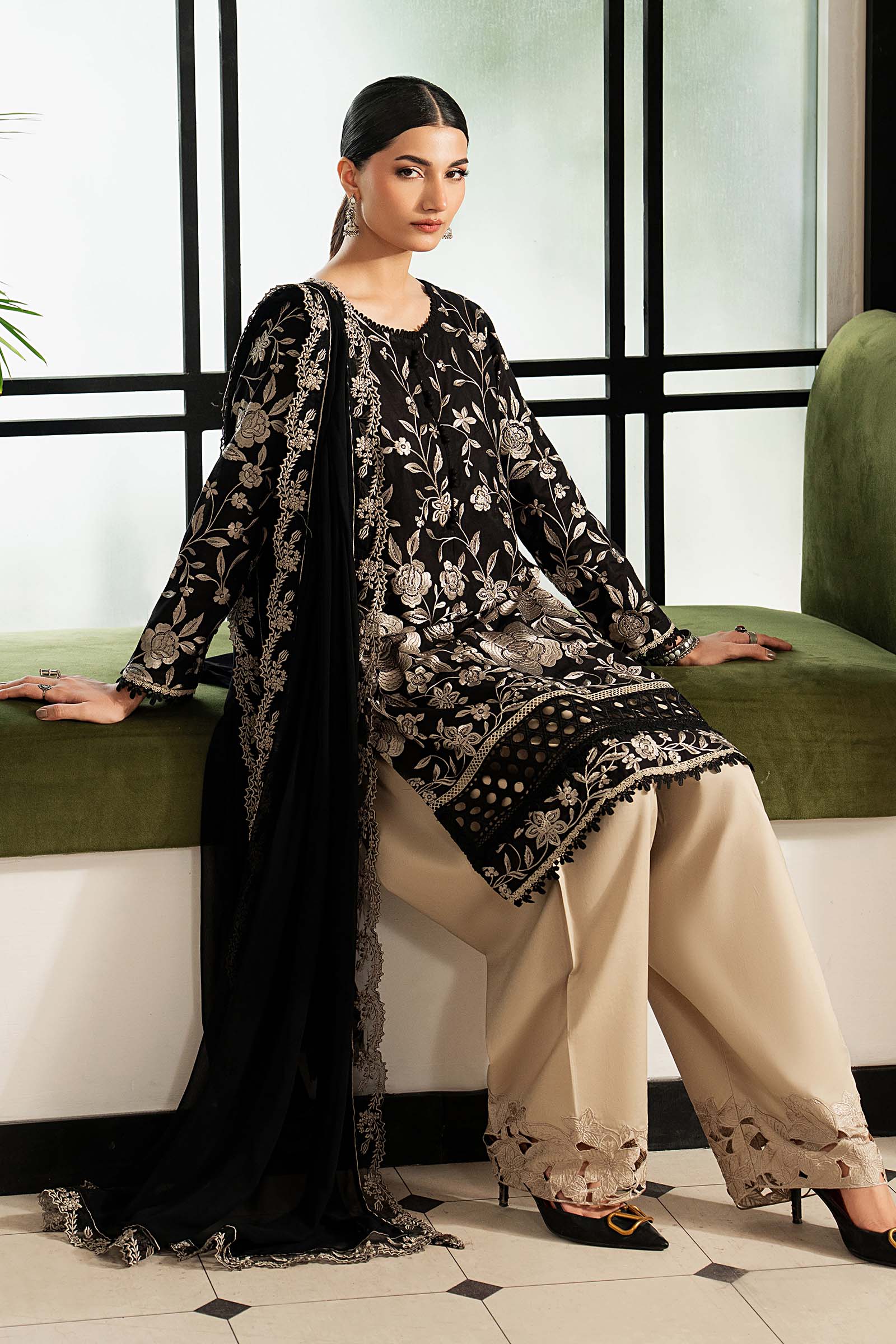 Maria B 3 Piece Embroidered Lawn Suit