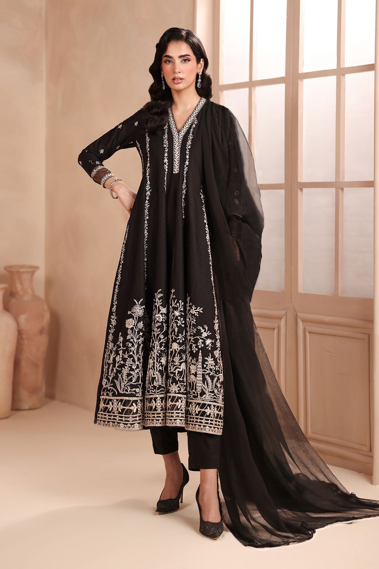 Maria B 3 Piece Embroidered Lawn Suit