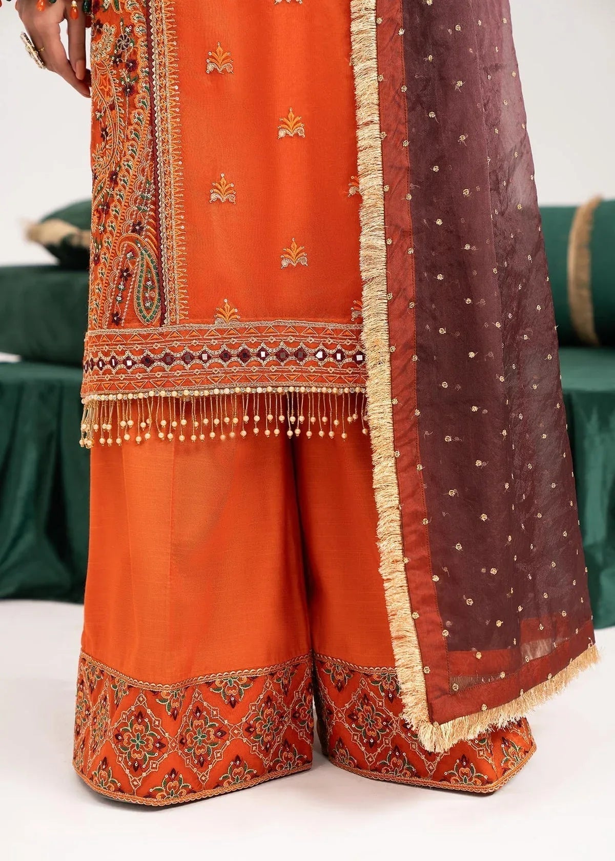 Dastoor | Sajni Luxury Eid Collection 24 | Ruby - Rang-e-Khaas