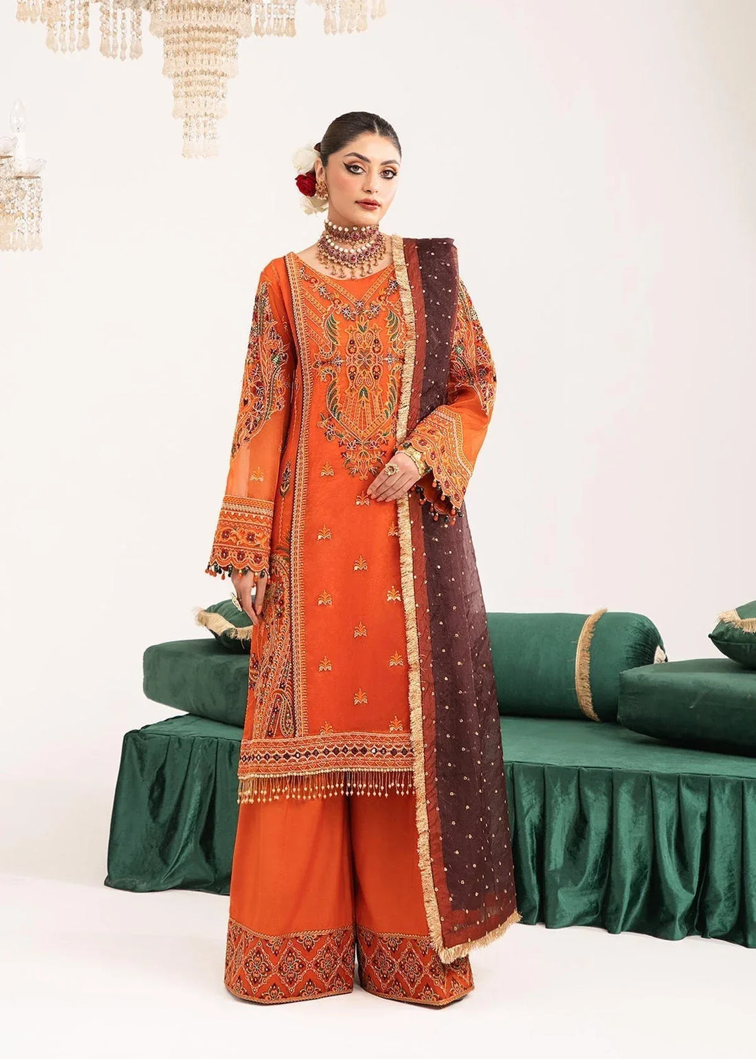 Dastoor | Sajni Luxury Eid Collection 24 | Ruby - Rang-e-Khaas