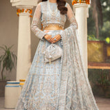 Zarin by Eleshia Embroidered Net 3Pc Suit D-04 Nerisa