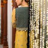 Zarin by Eleshia Embroidered Organza 3Pc Suit D-05 Oriana