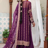 Zarin by Eleshia Embroidered Bamber 3Pc Suit D-07 Medea