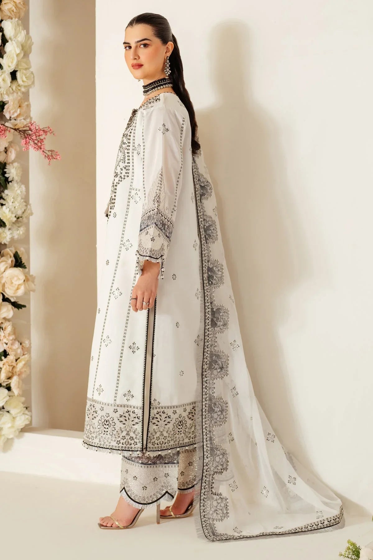 Alizeh | Luxury Raw Silk | AF-RS-04-DOVE - Rang-e-Khaas