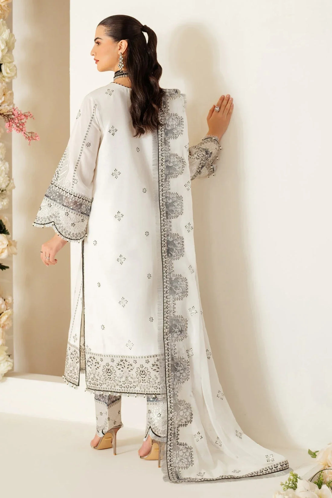 Alizeh | Luxury Raw Silk | AF-RS-04-DOVE - Rang-e-Khaas