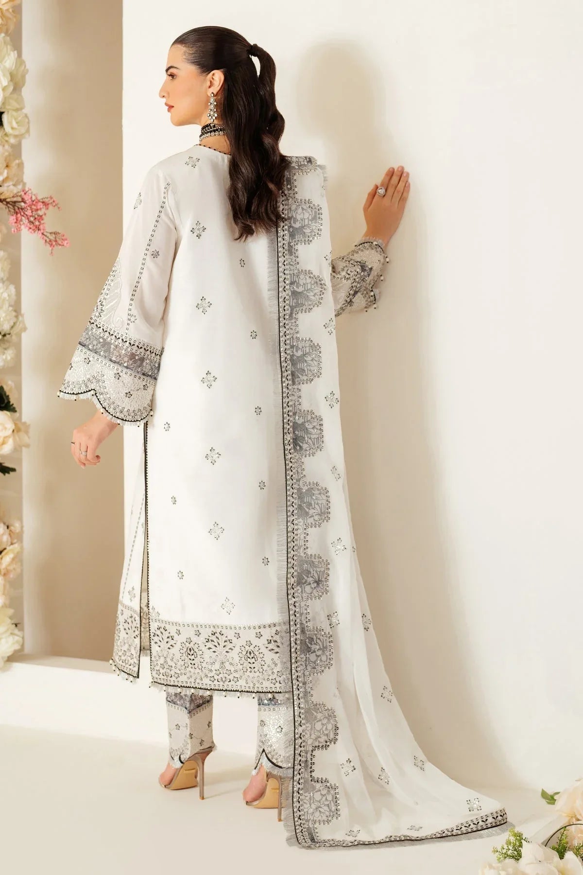 Alizeh | Luxury Raw Silk | AF-RS-04-DOVE - Rang-e-Khaas