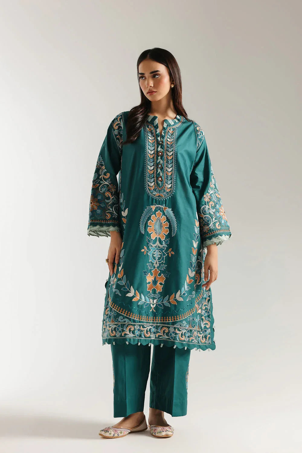 Ethnic | Rozana Collection 25 | Embroidered Dress 21A - Rang-e-Khaas