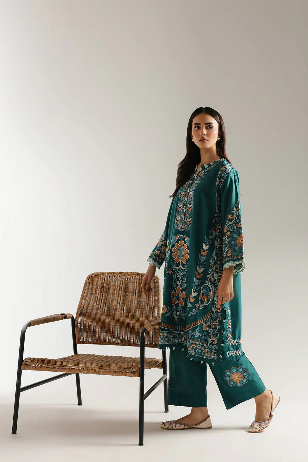 Ethnic | Rozana Collection 25 | Embroidered Dress 21A - Rang-e-Khaas