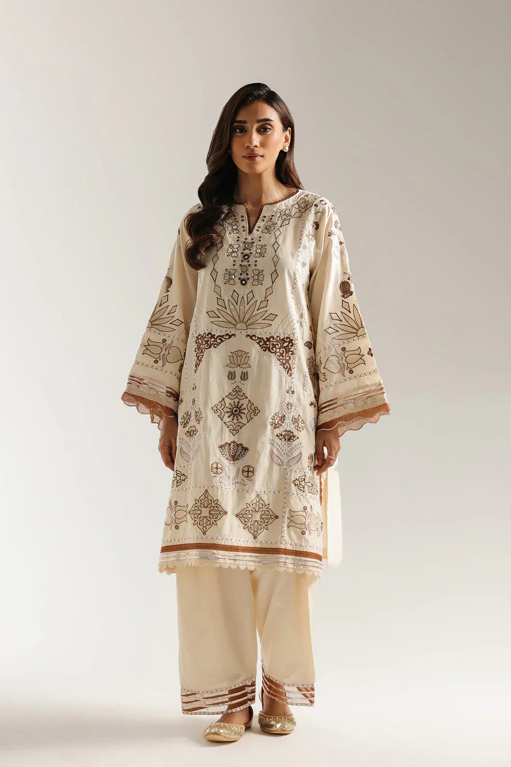 Ethnic | Rozana Collection 25 | Embroidered Dress 22A - Rang-e-Khaas