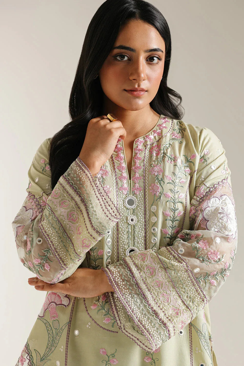 Ethnic | Rozana Collection 25 | Embroidered Dress 23A - Rang-e-Khaas