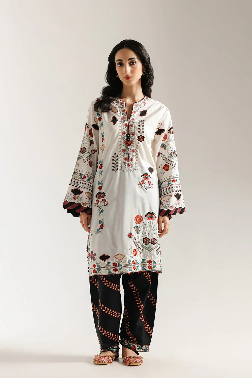 Ethnic | Rozana Collection 25 | Embroidered Dress 19A - Rang-e-Khaas