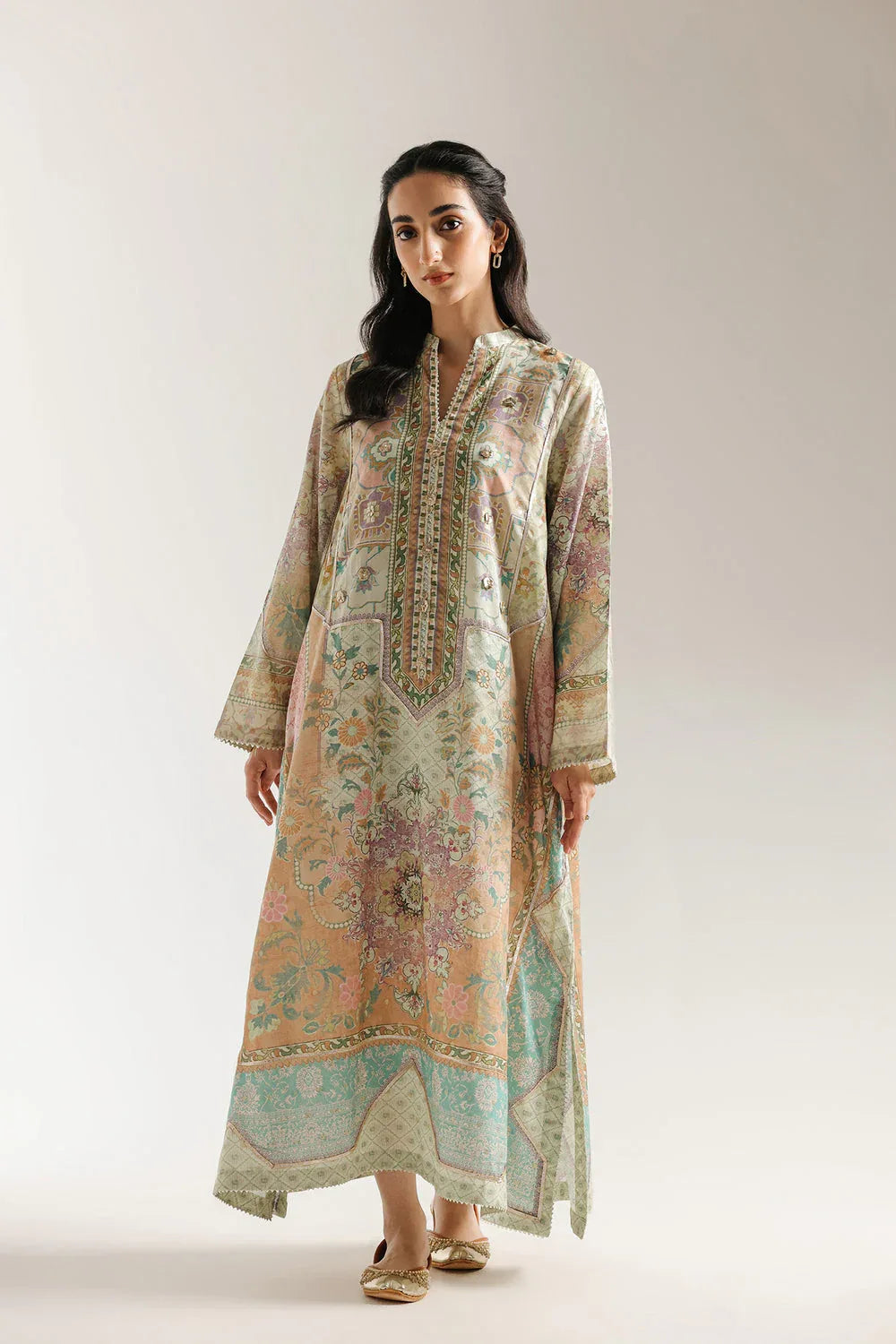 Ethnic | Rozana Collection 25 | Embroidered Dress 14A - Rang-e-Khaas