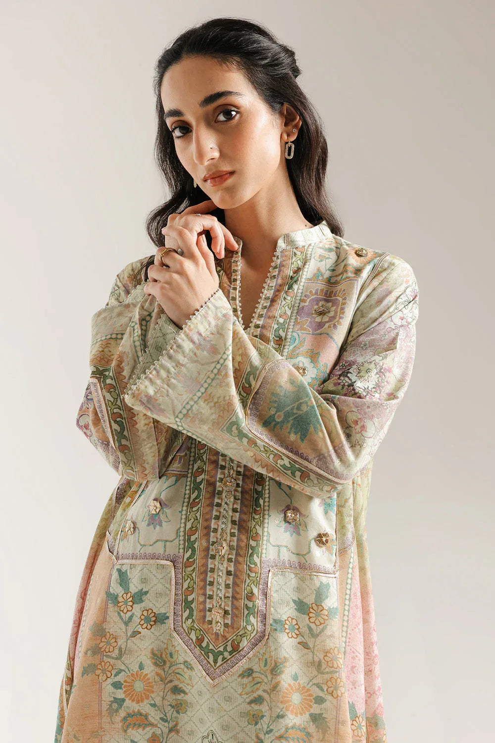 Ethnic | Rozana Collection 25 | Embroidered Dress 14A - Rang-e-Khaas