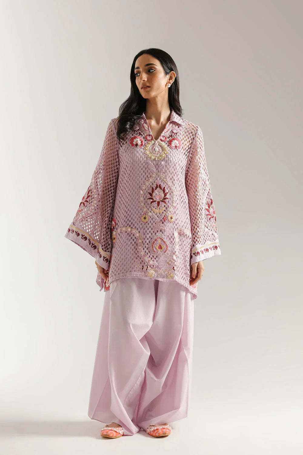 Ethnic | Rozana Collection 25 | Embroidered Dress 13A - Rang-e-Khaas