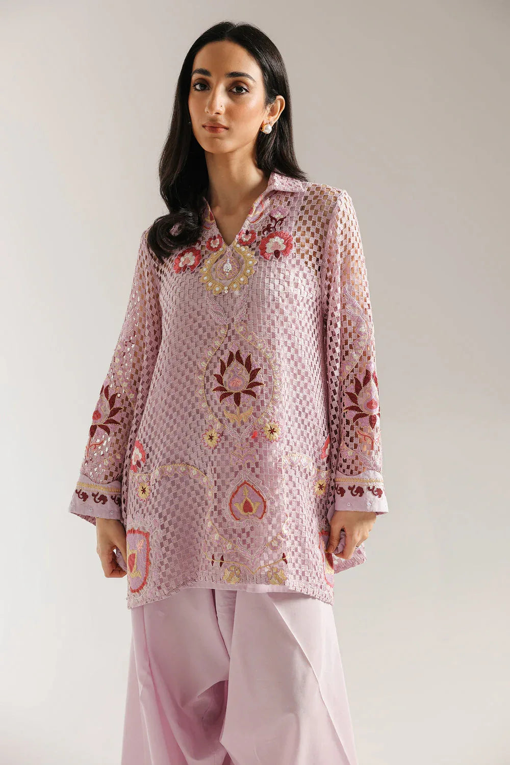 Ethnic | Rozana Collection 25 | Embroidered Dress 13A - Rang-e-Khaas