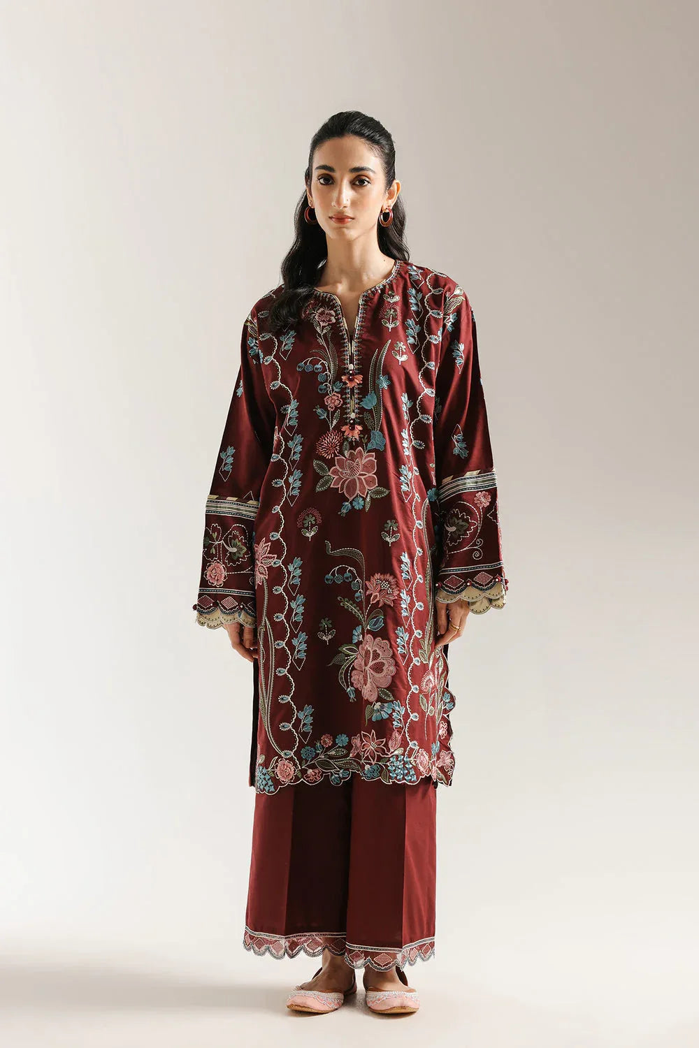 Ethnic | Rozana Collection 25 | Embroidered Dress 11A - Rang-e-Khaas
