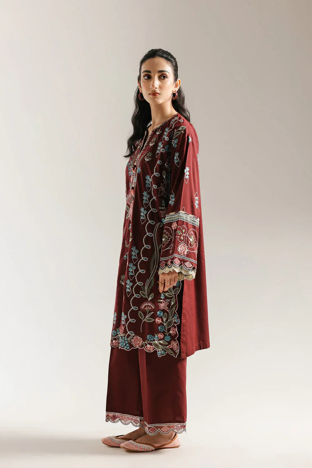 Ethnic | Rozana Collection 25 | Embroidered Dress 11A - Rang-e-Khaas