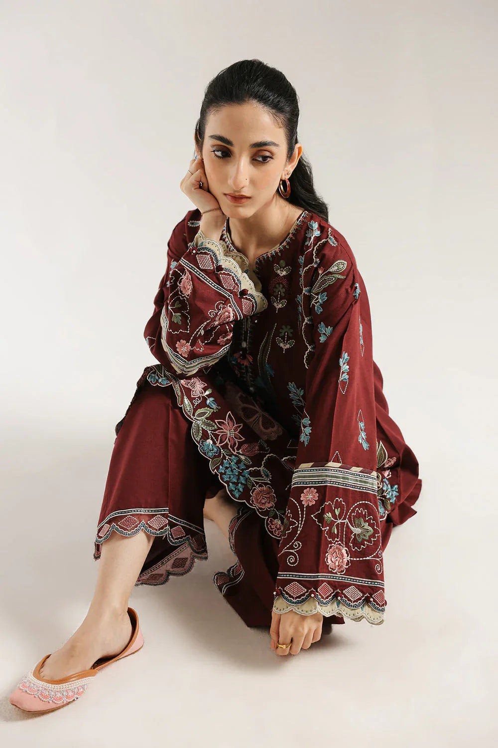 Ethnic | Rozana Collection 25 | Embroidered Dress 11A - Rang-e-Khaas