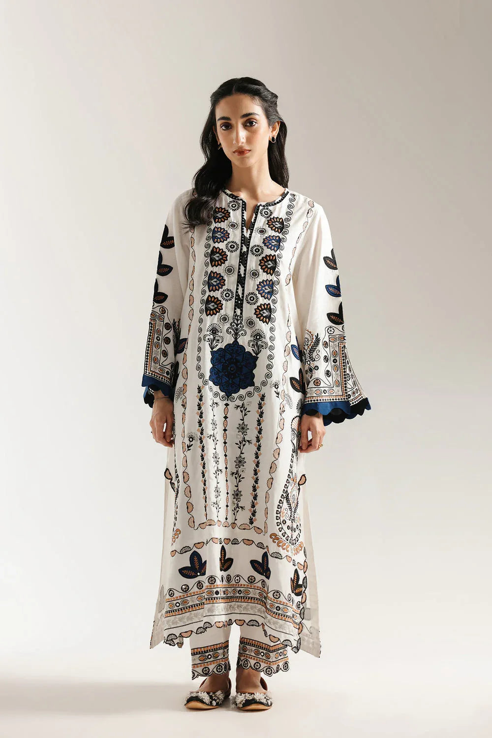Ethnic | Rozana Collection 25 | Embroidered Dress 10A - Rang-e-Khaas