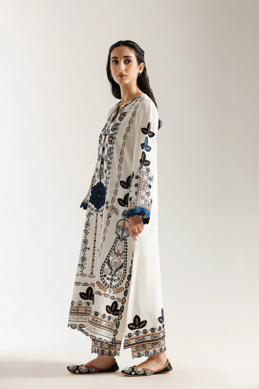 Ethnic | Rozana Collection 25 | Embroidered Dress 10A - Rang-e-Khaas