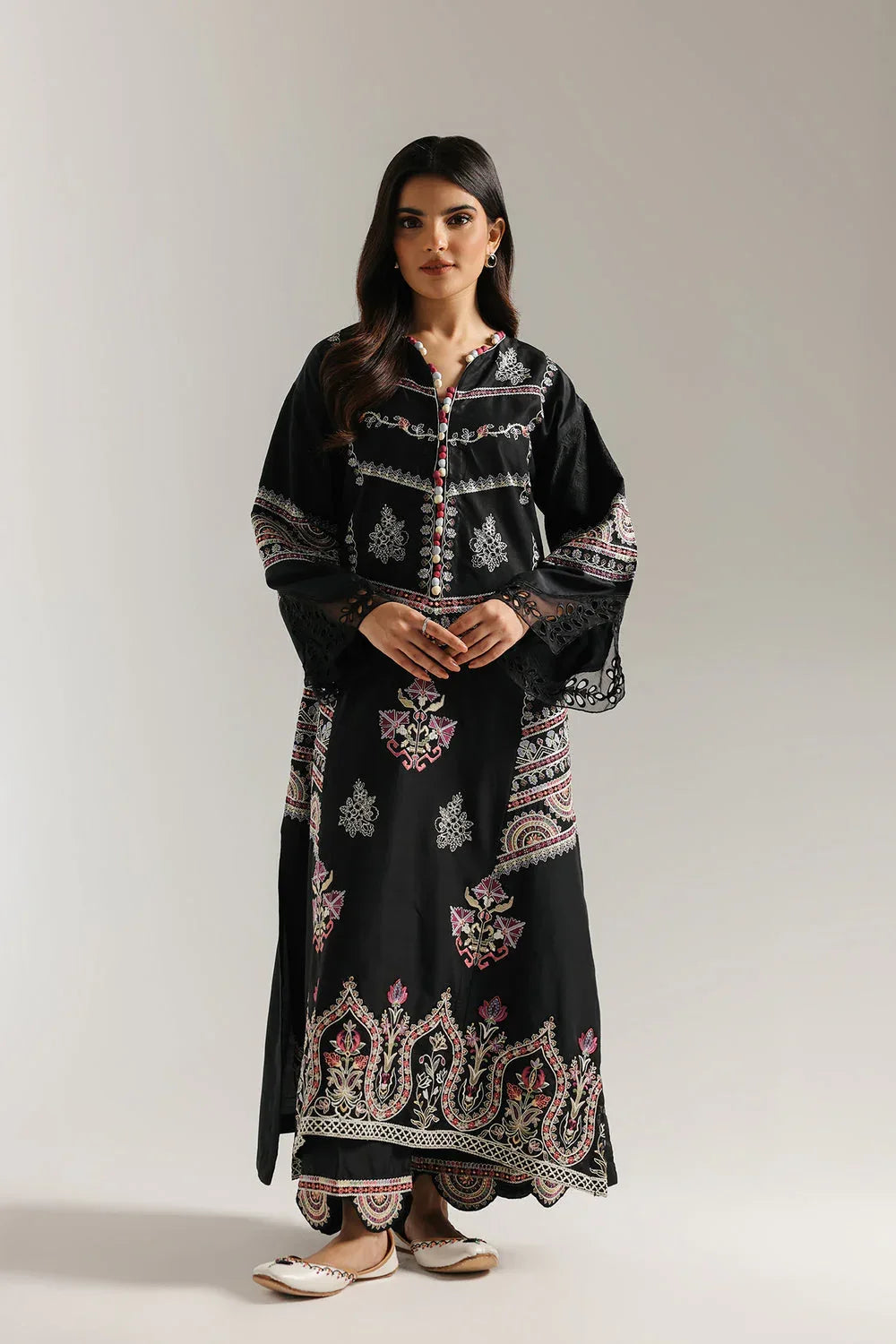 Ethnic | Rozana Collection 25 | Embroidered Dress 18A - Rang-e-Khaas
