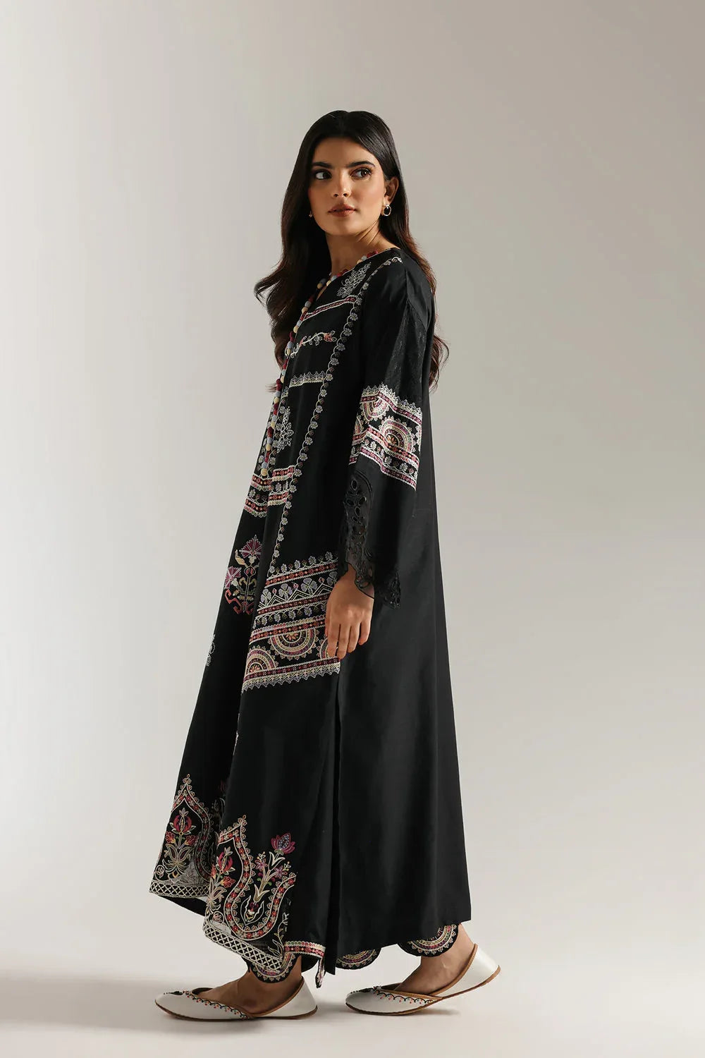 Ethnic | Rozana Collection 25 | Embroidered Dress 18A - Rang-e-Khaas