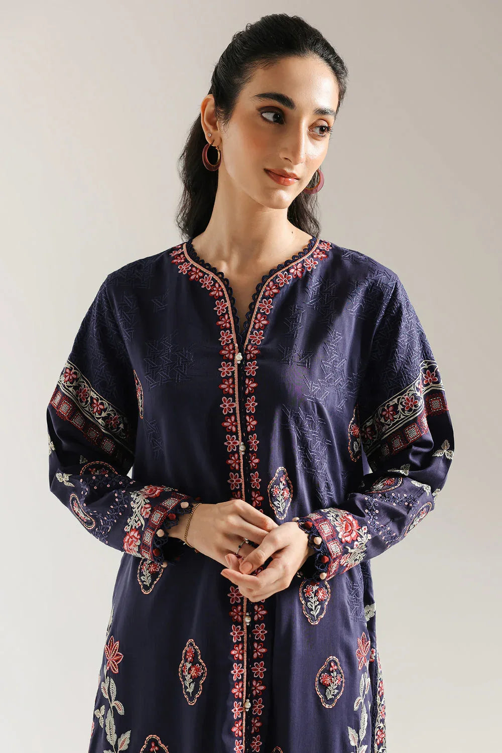 Ethnic | Rozana Collection 25 | Embroidered Dress 05A - Rang-e-Khaas