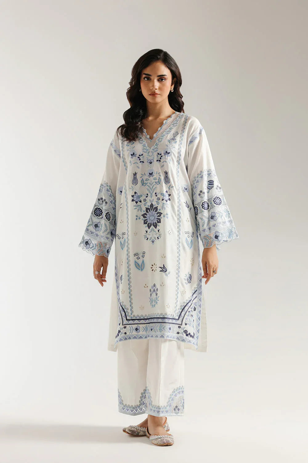 Ethnic | Rozana Collection 25 | Embroidered Dress 17A - Rang-e-Khaas
