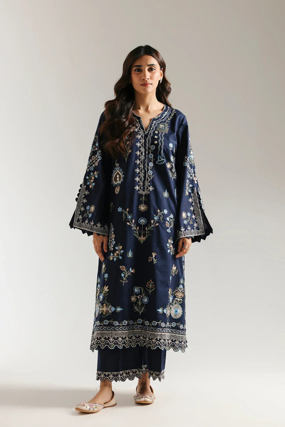 Ethnic | Rozana Collection 25 | Embroidered Dress 09A - Rang-e-Khaas