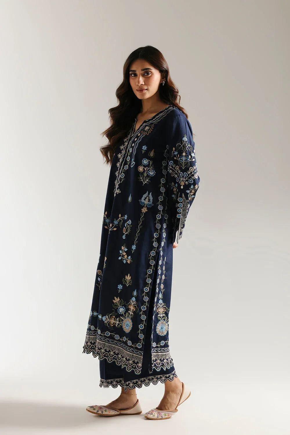 Ethnic | Rozana Collection 25 | Embroidered Dress 09A - Rang-e-Khaas