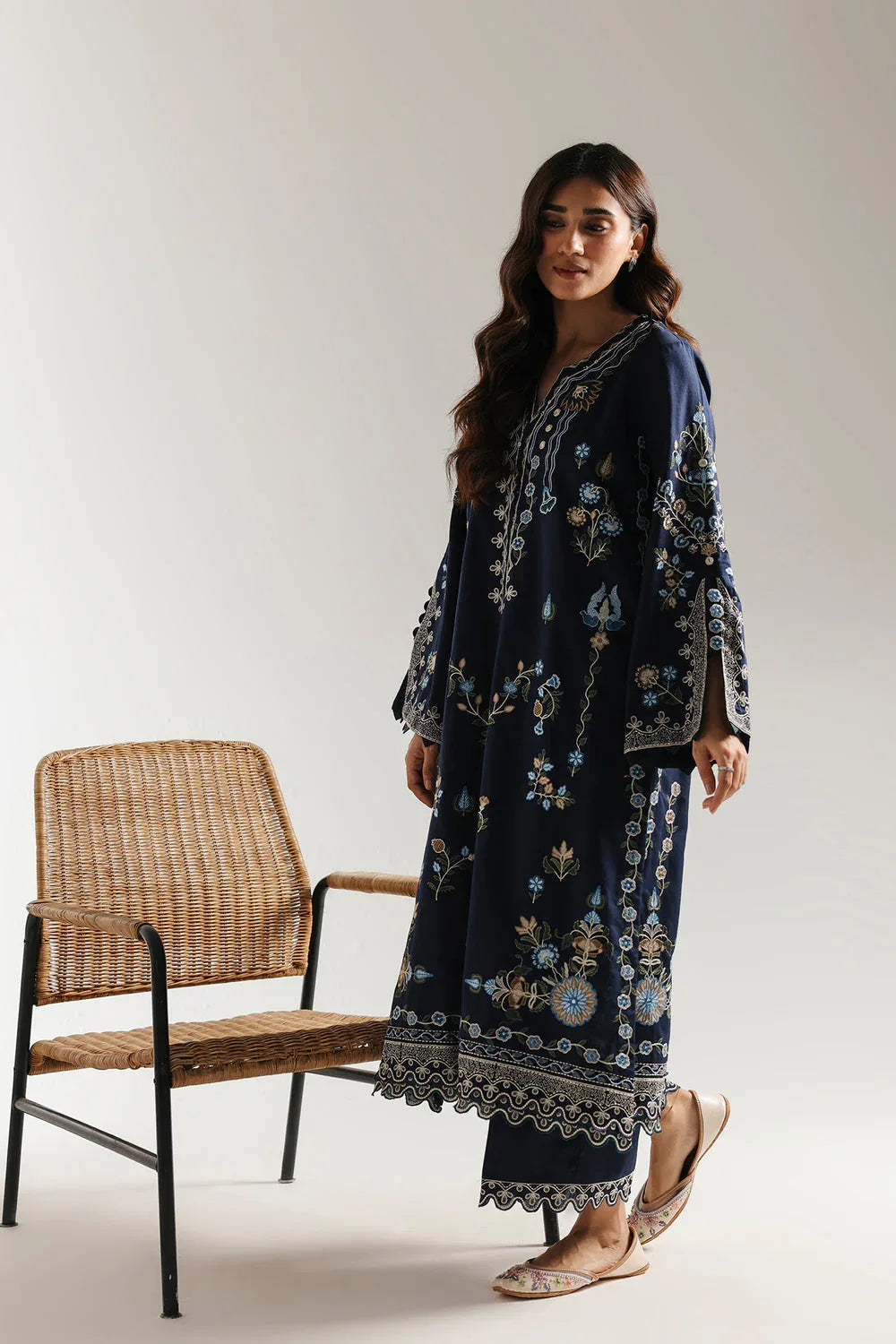 Ethnic | Rozana Collection 25 | Embroidered Dress 09A - Rang-e-Khaas