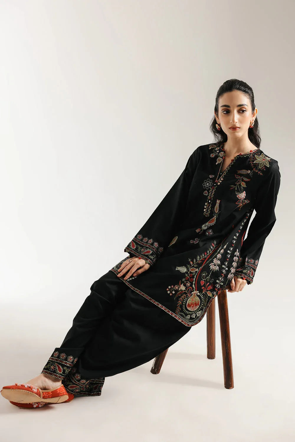 Ethnic | Rozana Collection 25 | Embroidered Dress 07A - Rang-e-Khaas