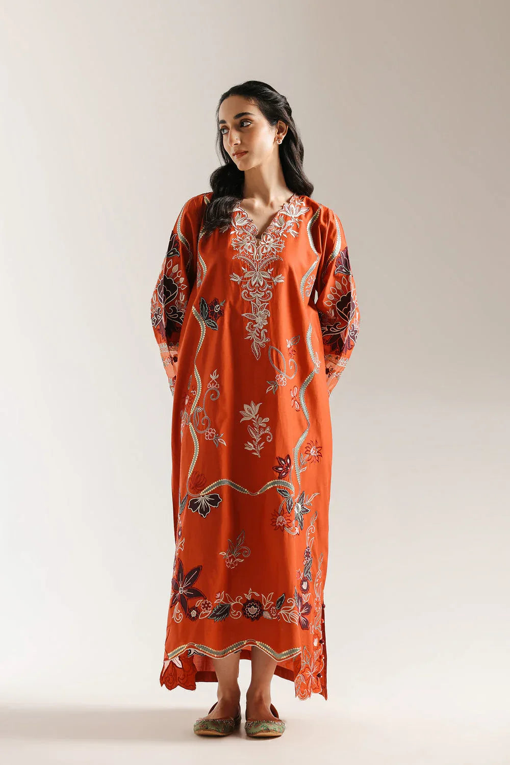 Ethnic | Rozana Collection 25 | Embroidered Dress 01A - Rang-e-Khaas