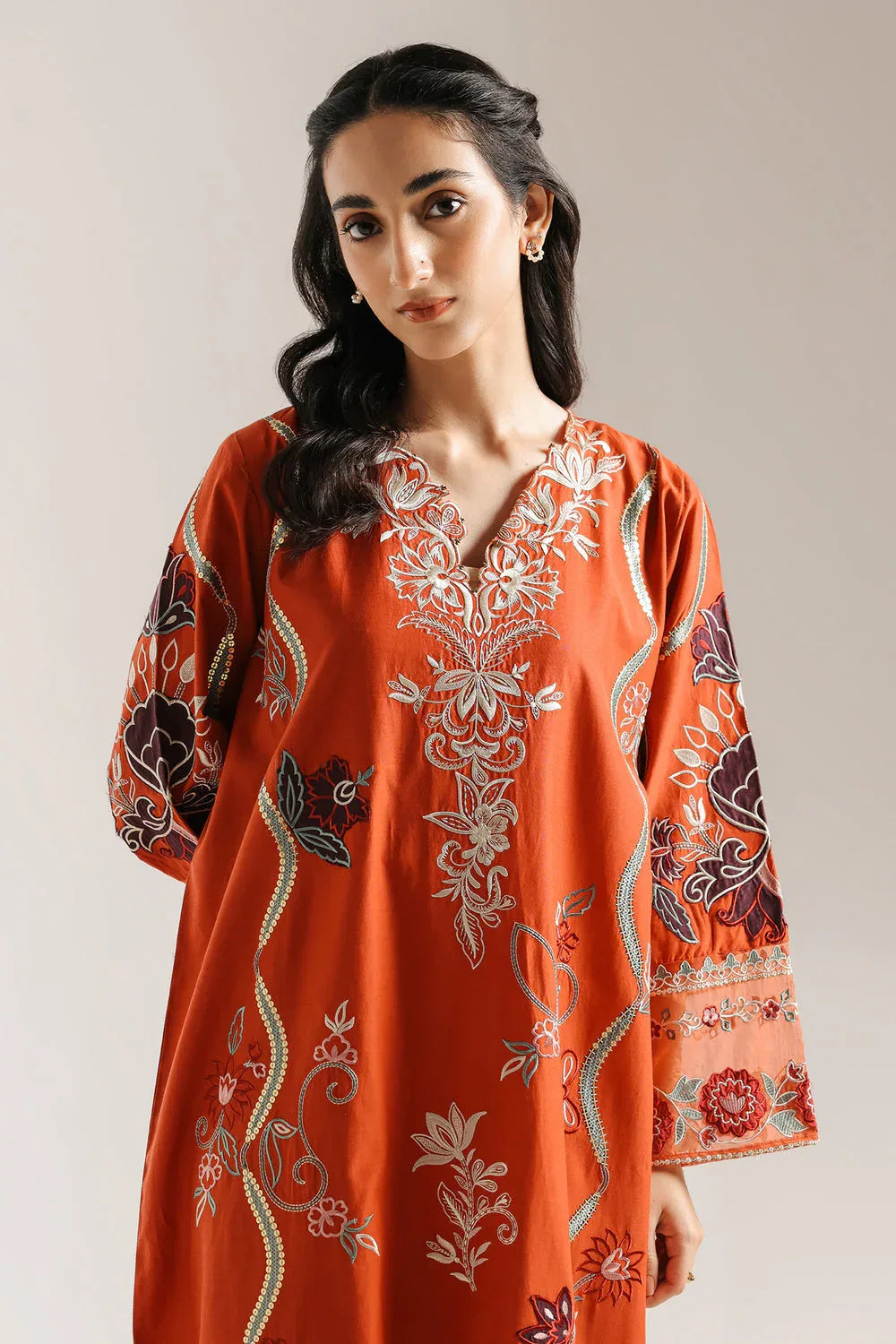 Ethnic | Rozana Collection 25 | Embroidered Dress 01A - Rang-e-Khaas