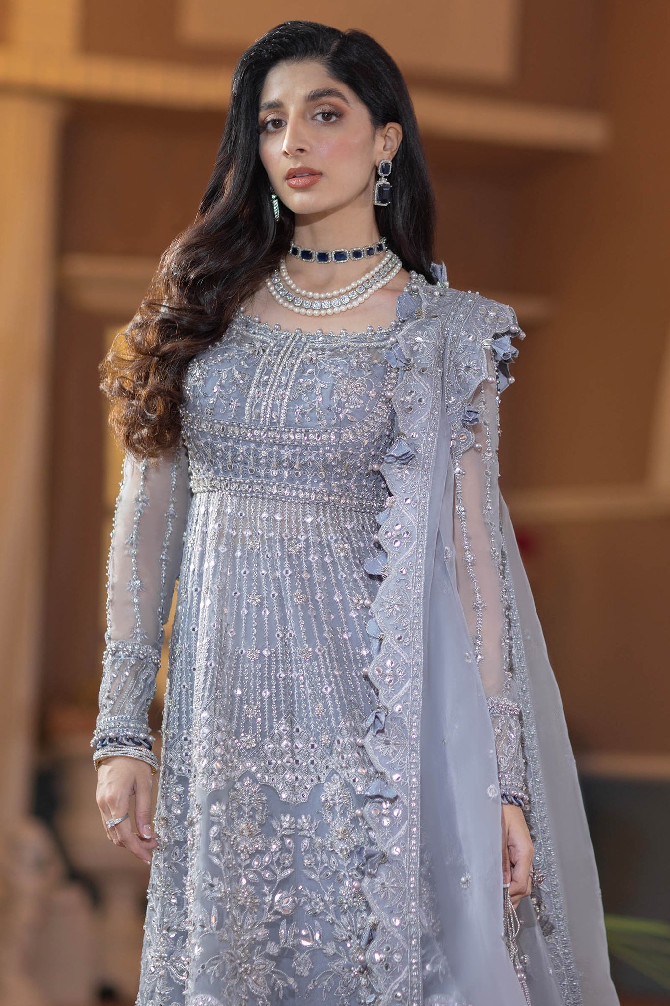 ELAN Wedding Festive Embroidered Organza 3Pc Suit EC2-23-06