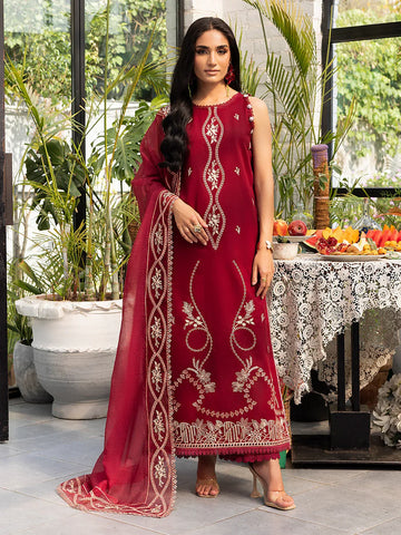 Izel | Meadow Muse Embroidered Lawn 25 | EVARA - Rang-e-Khaas