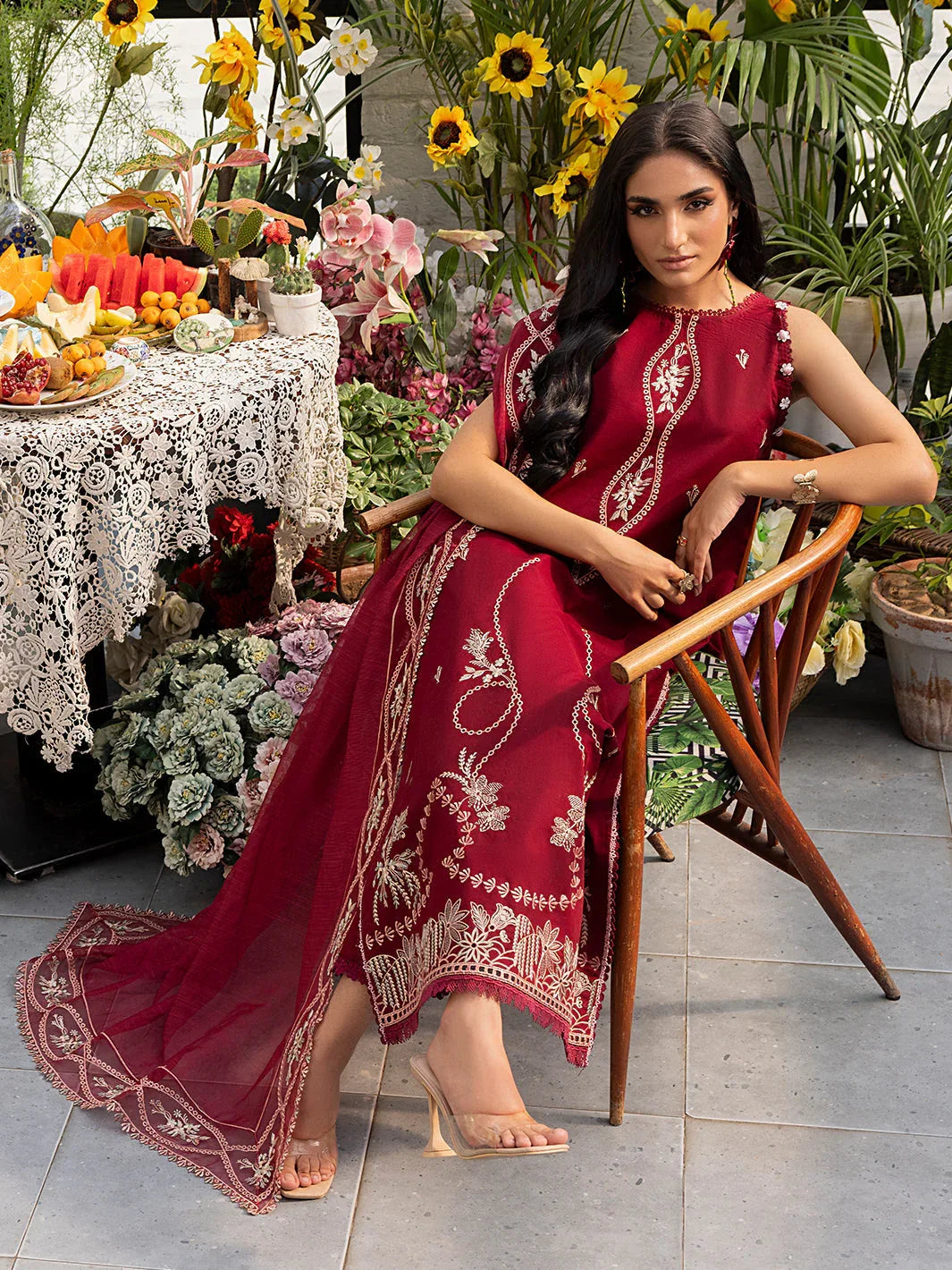 Izel | Meadow Muse Embroidered Lawn 25 | EVARA - Rang-e-Khaas