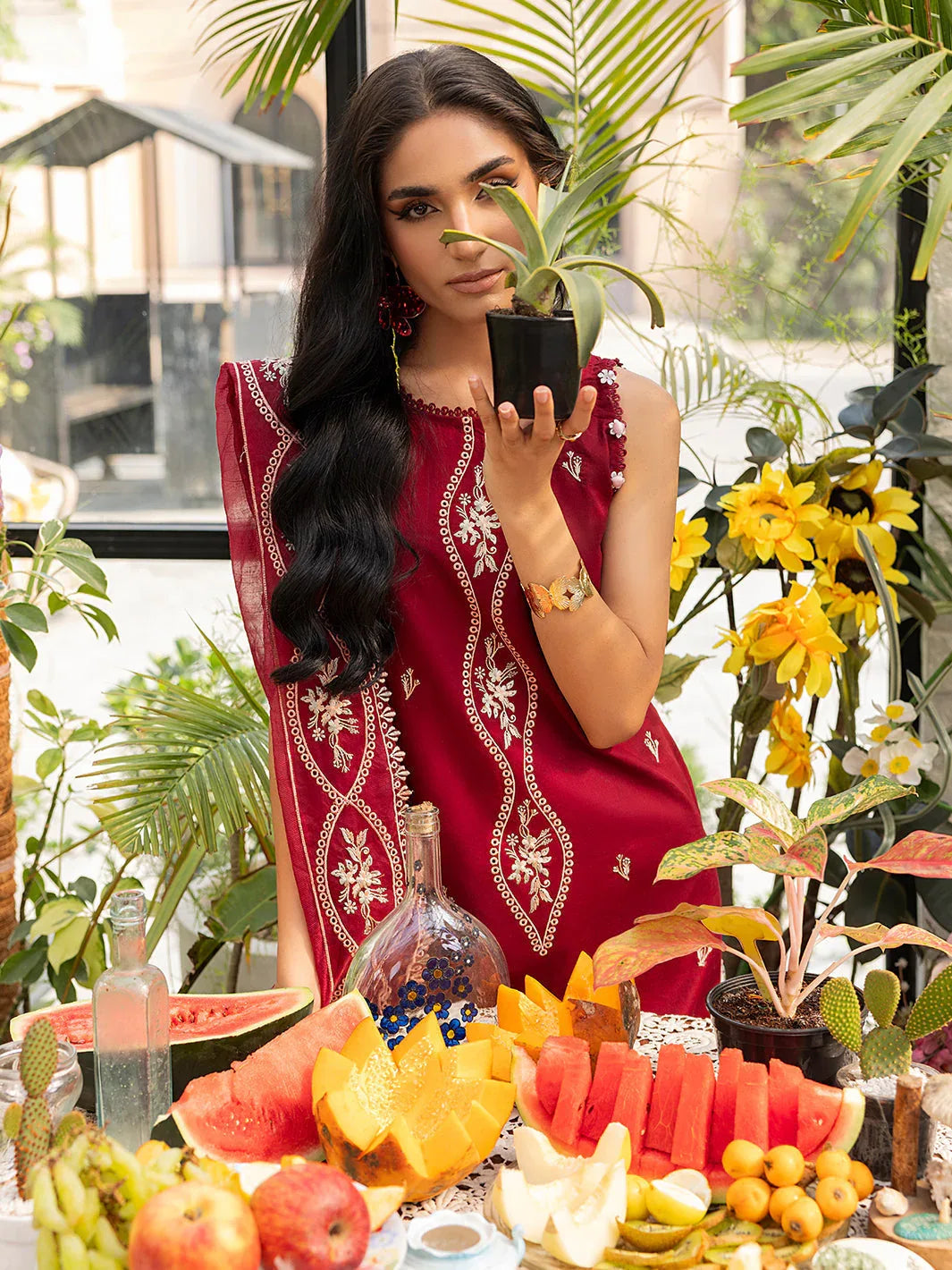 Izel | Meadow Muse Embroidered Lawn 25 | EVARA - Rang-e-Khaas