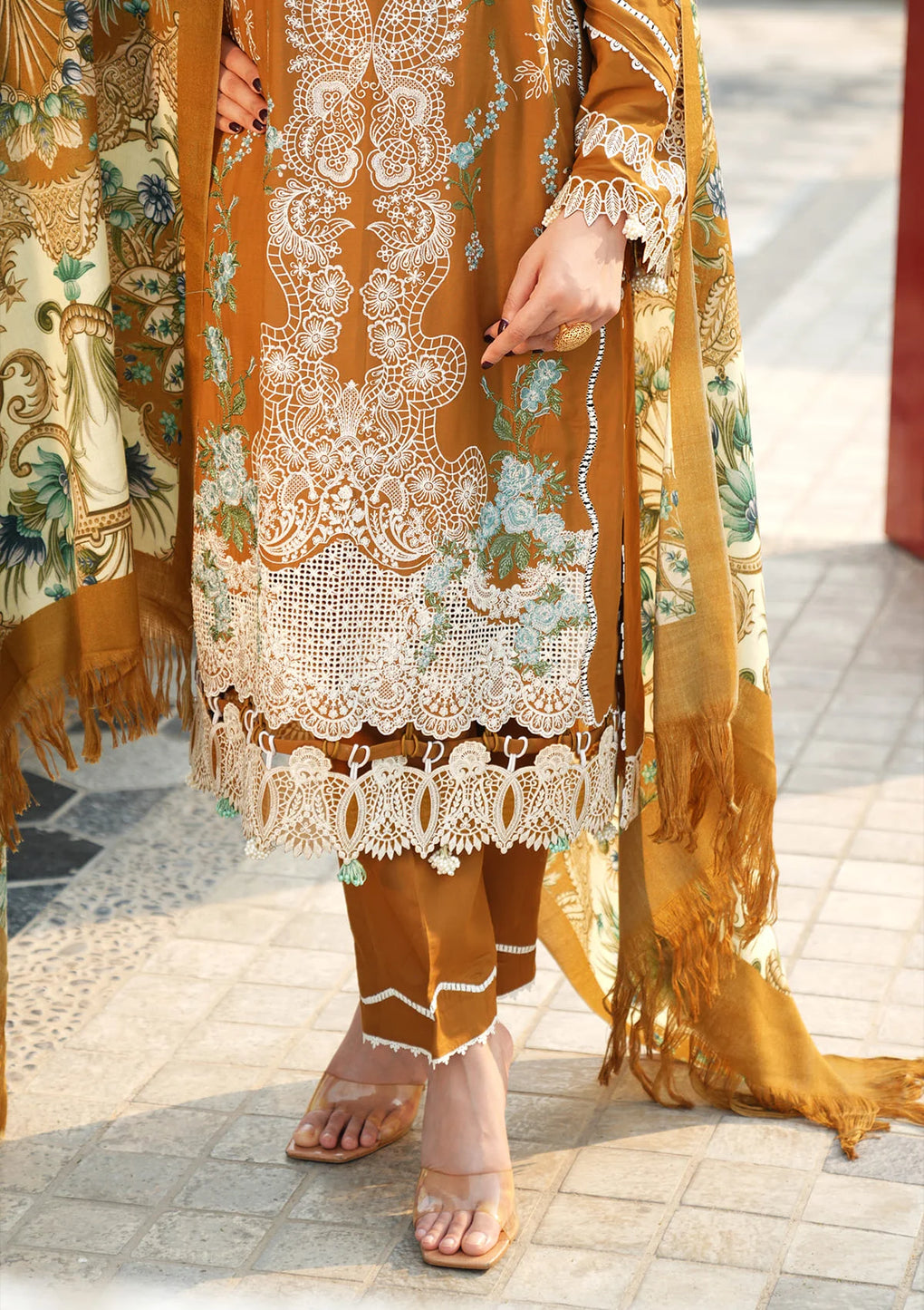 Elaf Premium | Winter Pashmina Shawl Collection | EPW-3A Sunkissed Meadows