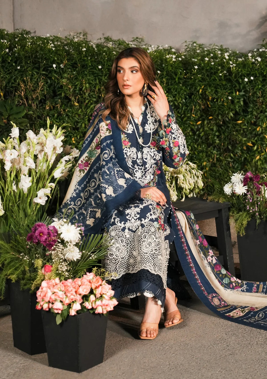 Elaf Premium | Winter Pashmina Shawl Collection | EPW-6B Moonlit Promises