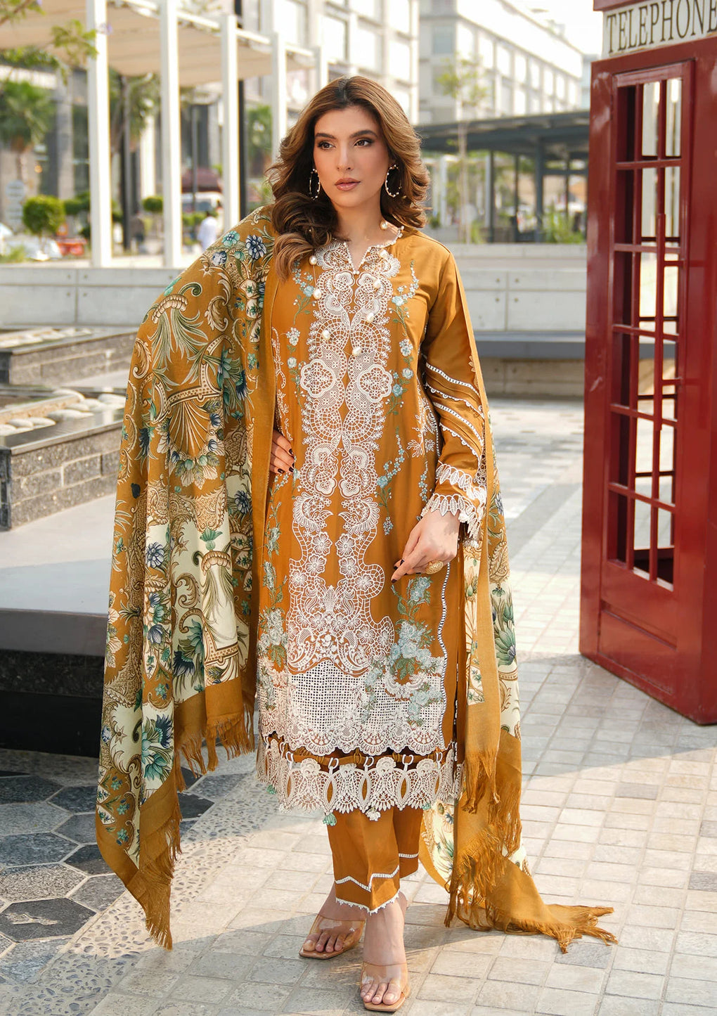 Elaf Premium | Winter Pashmina Shawl Collection | EPW-3A Sunkissed Meadows