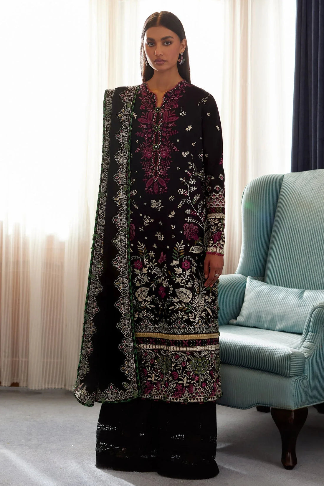 Elan | Lawn24 |QISTINA (EL24-03 B) - Rang-e-Khaas