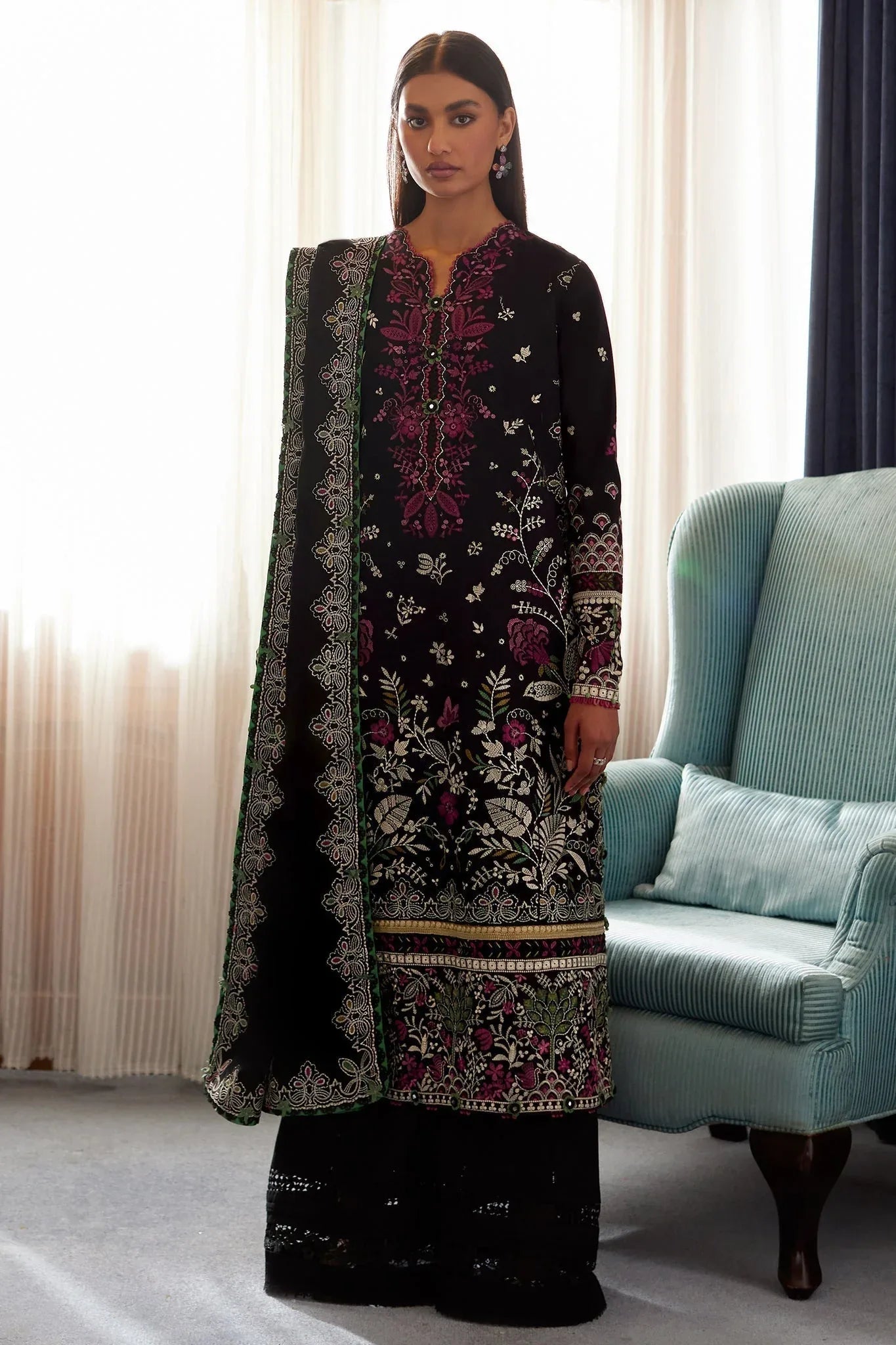 Elan | Lawn24 |QISTINA (EL24-03 B) - Rang-e-Khaas