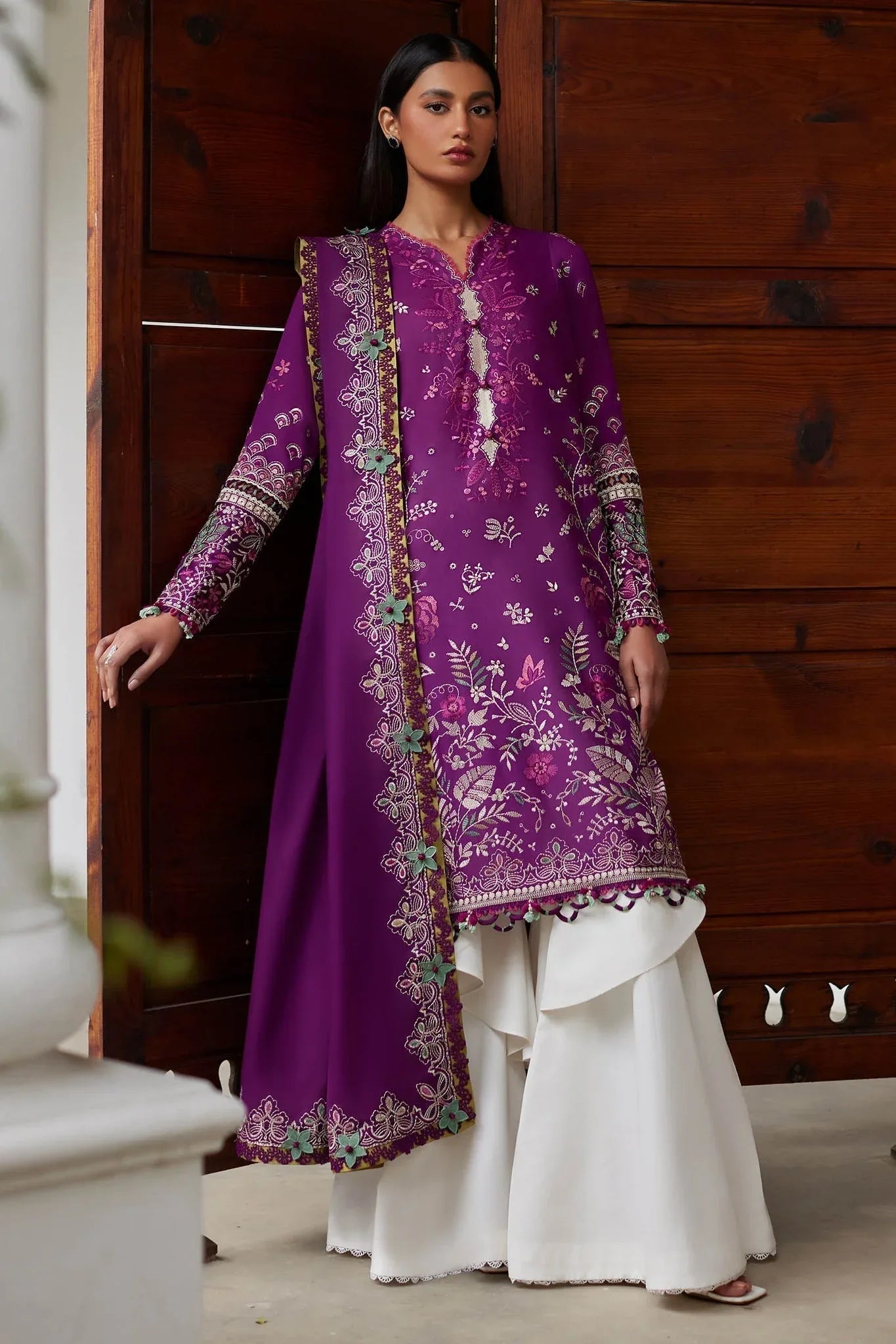 Elan | Lawn24 |QISTINA (EL24-03 A) - Rang-e-Khaas
