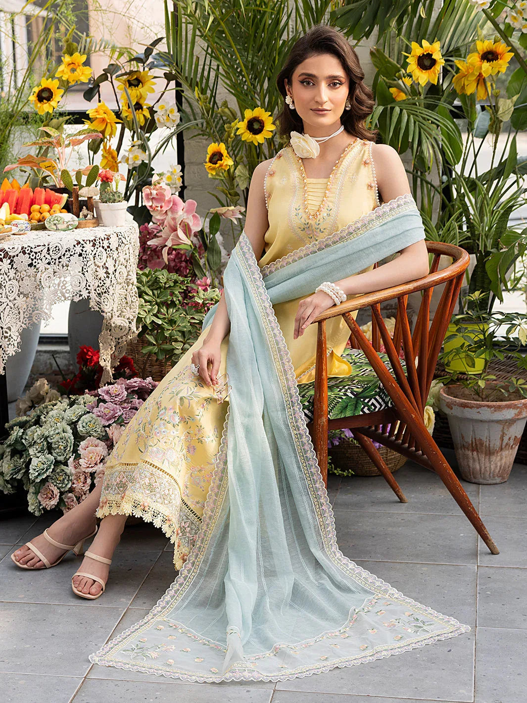 Izel | Meadow Muse Embroidered Lawn 25 | FLEURIS - Rang-e-Khaas