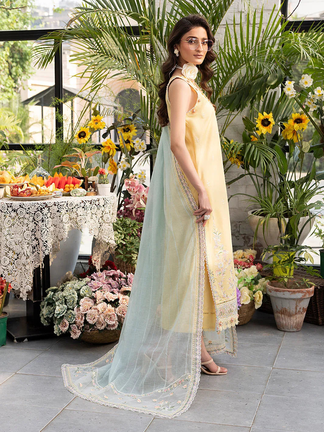 Izel | Meadow Muse Embroidered Lawn 25 | FLEURIS - Rang-e-Khaas