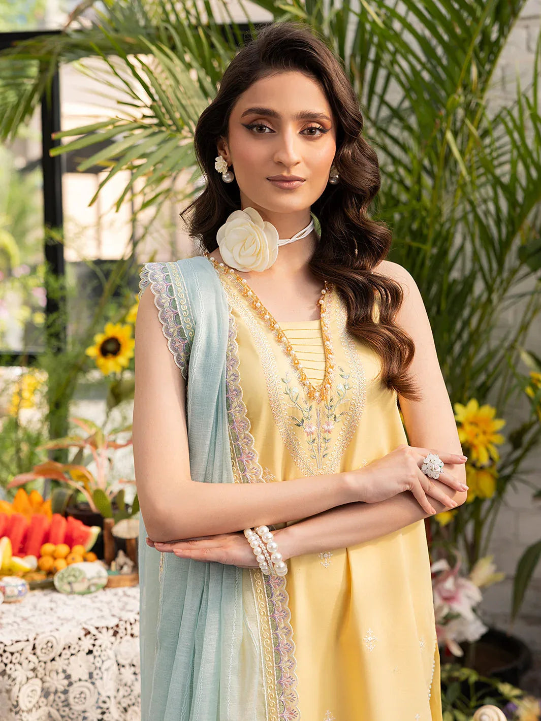 Izel | Meadow Muse Embroidered Lawn 25 | FLEURIS - Rang-e-Khaas