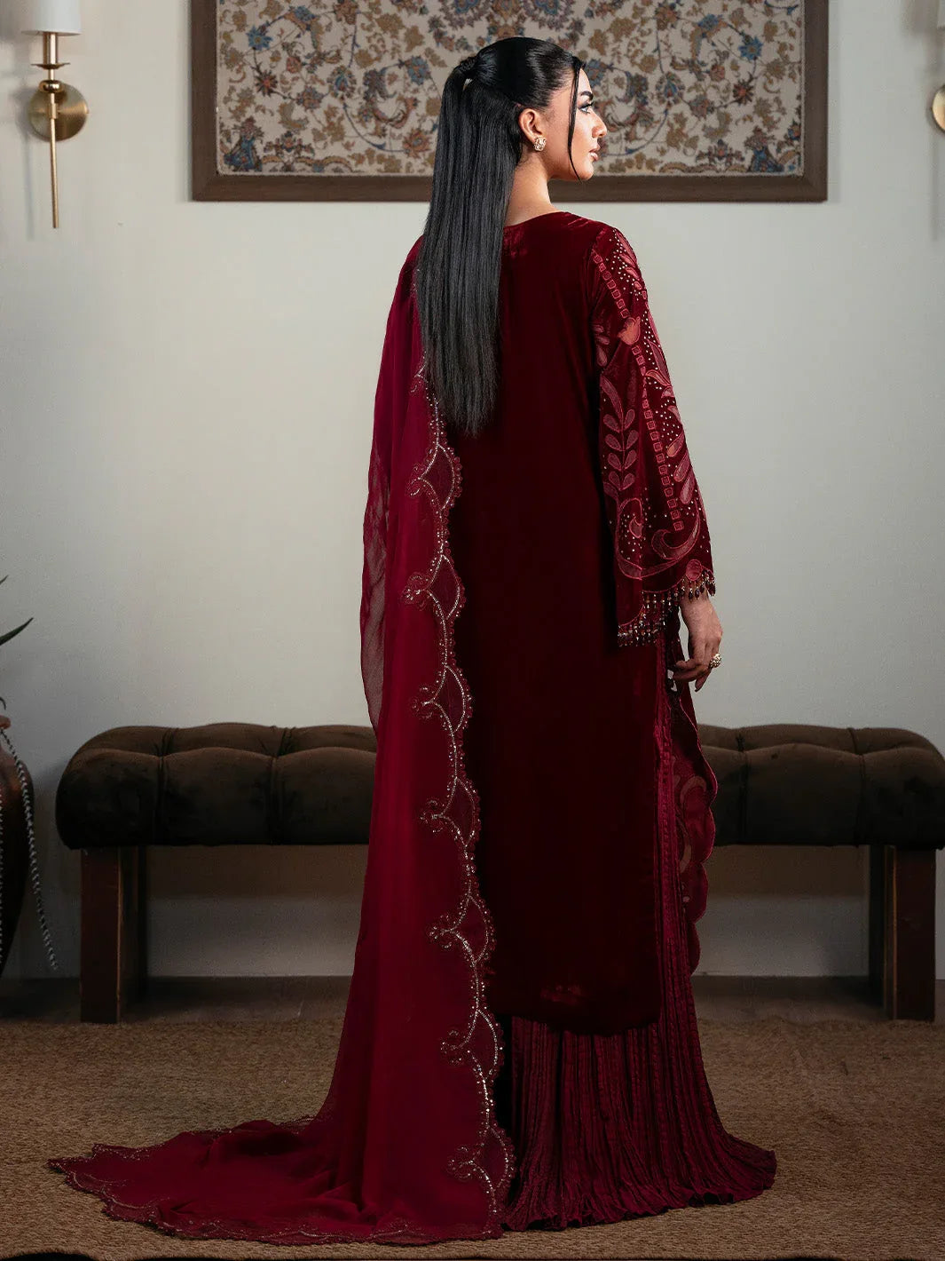 Faiza Faisal | Solene Luxury Velvets | ROUGE - Rang-e-Khaas